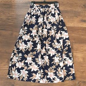 Floral Ankle Length Skirt